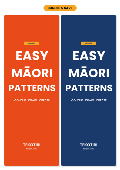 Easy Māori Patterns: Volume 1 & 2 Bundle — Colour, Draw & Create
