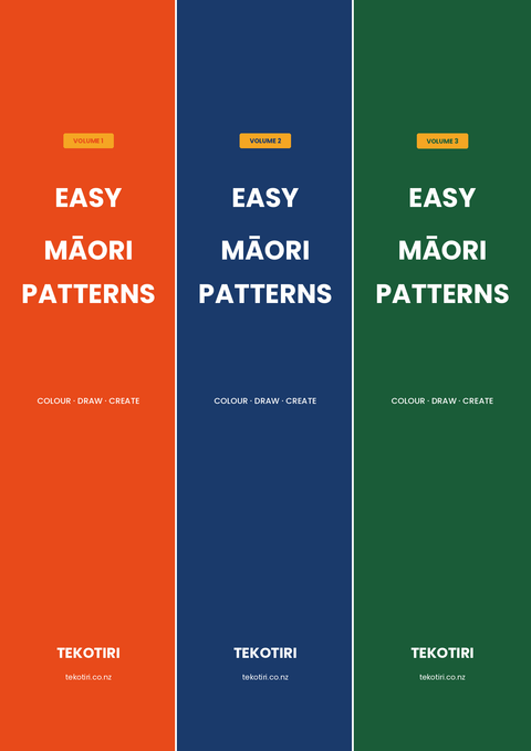 Easy Māori Patterns: Volume 1, 2 & 3 Bundle. Colour, Draw & Create